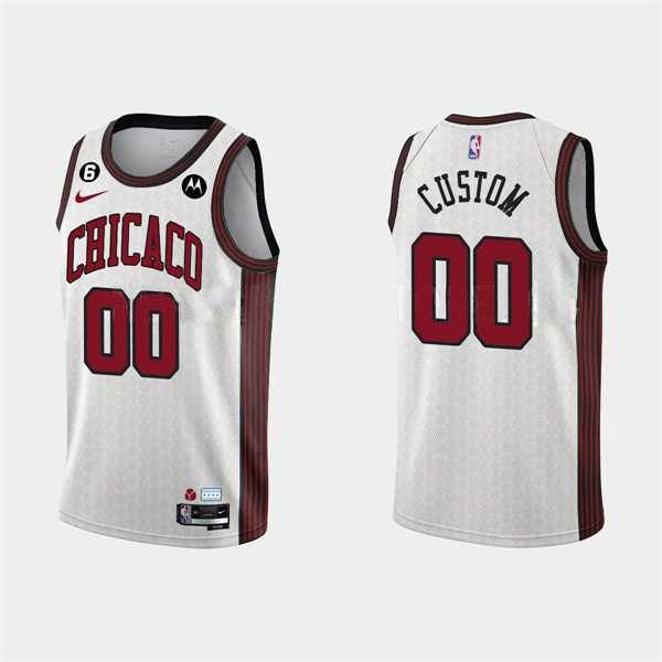 Men & Youth Customized Chicago Bulls Active Player 2022-23 White City Edition Stitched Jersey